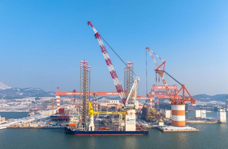 開和爭流勇奮楫，國之重器向深藍|我國最新一代風電安裝船“博強3060”在煙臺交付(圖3)